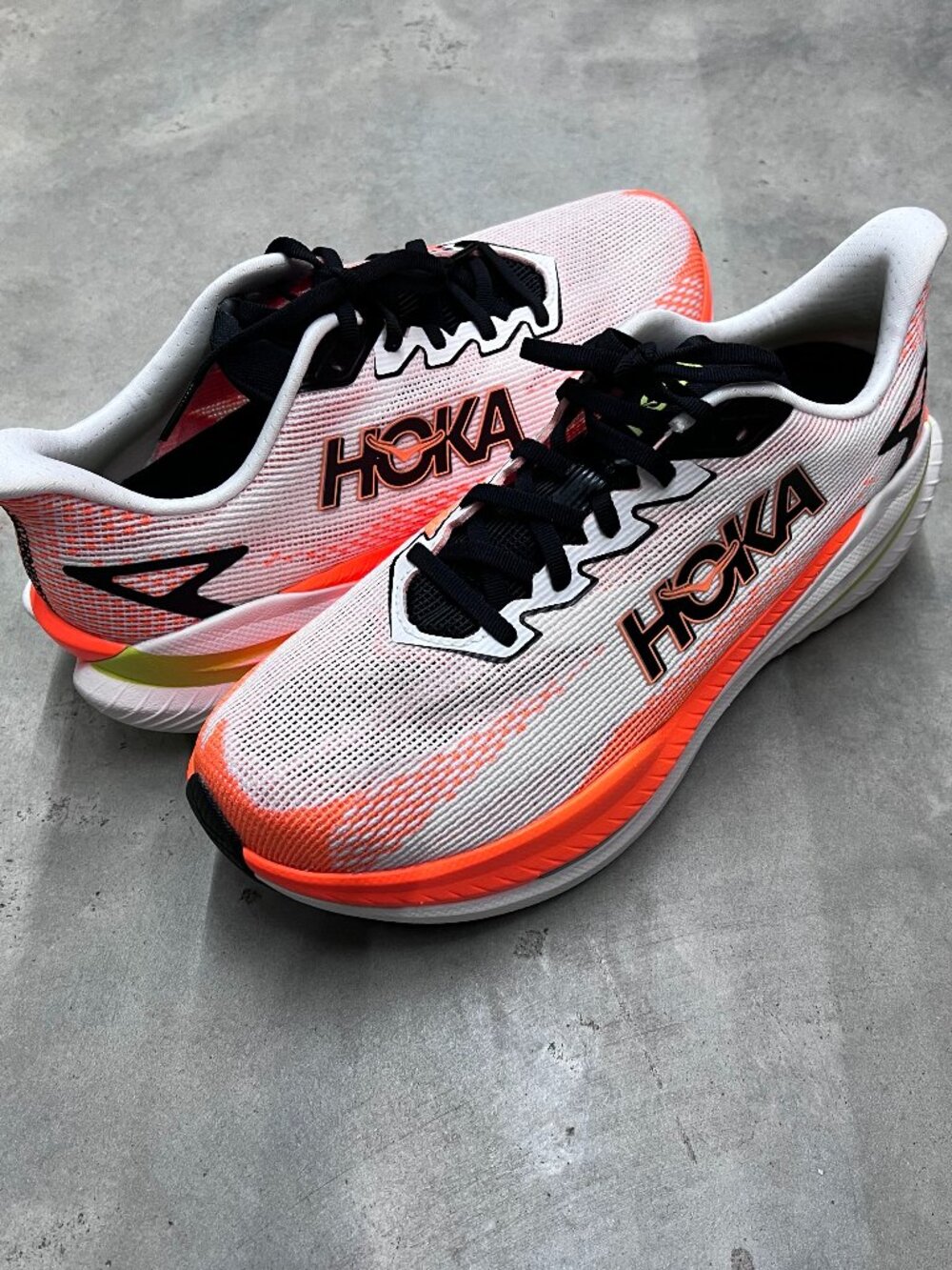 Hoka One One Mach X 3 Men's Size 9 Neon Tangerine Running Shoes 1168720/WNG New
